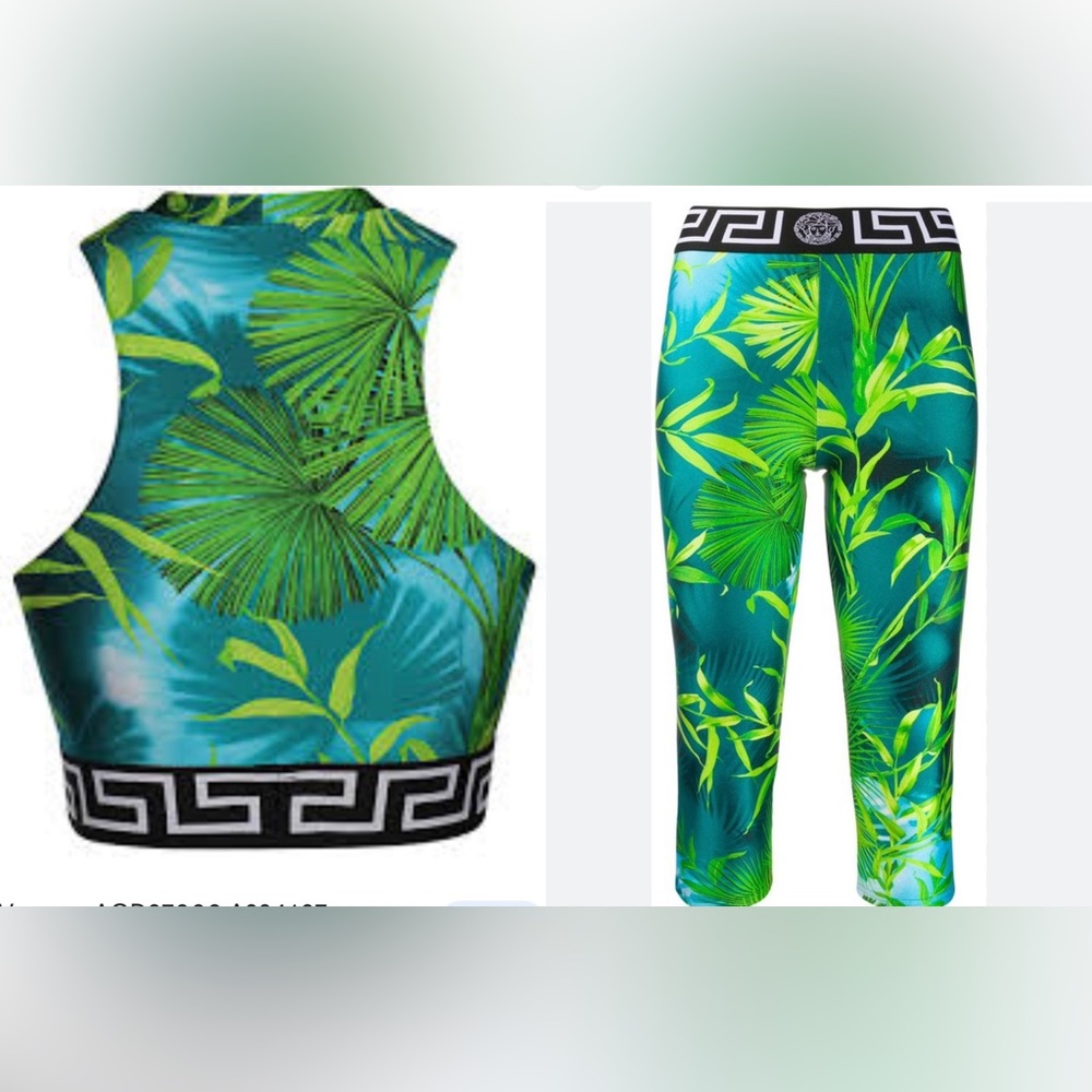 Versace crop top & leggings set